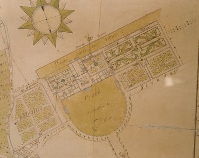 Plan of the Villa del Poggio Imperiale by Giuseppe Ruggieri
